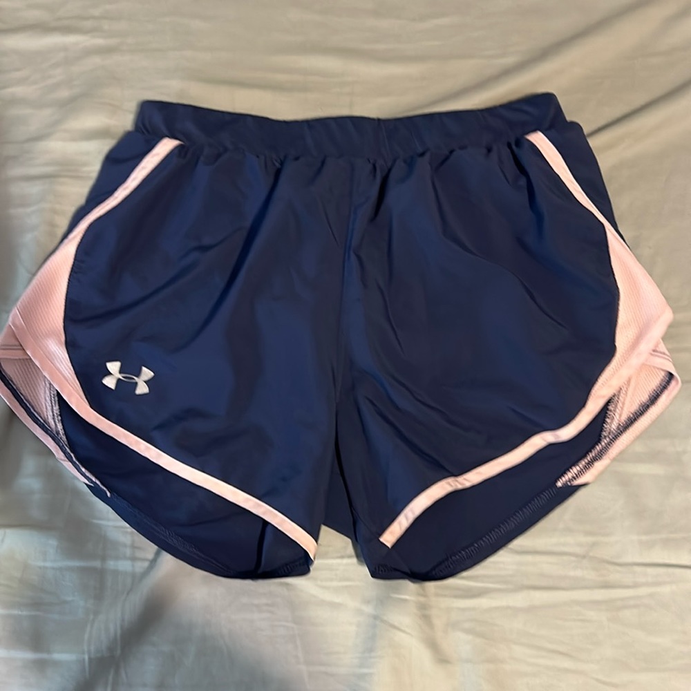 Women’s under armour shorts navy and pink